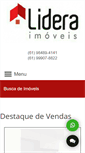 Mobile Screenshot of lideraimoveis.com.br